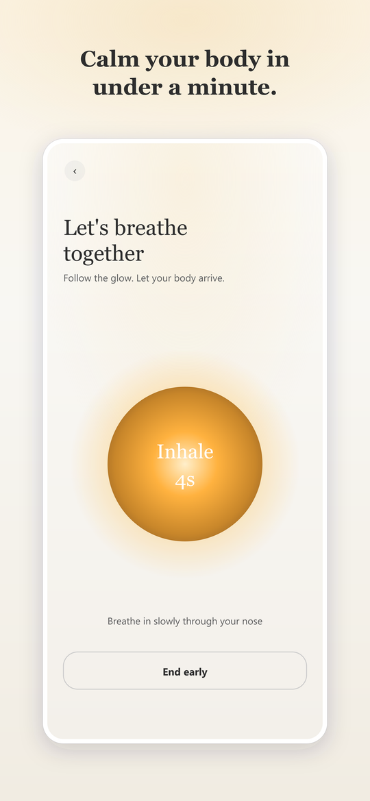 Next Moment — calm your body